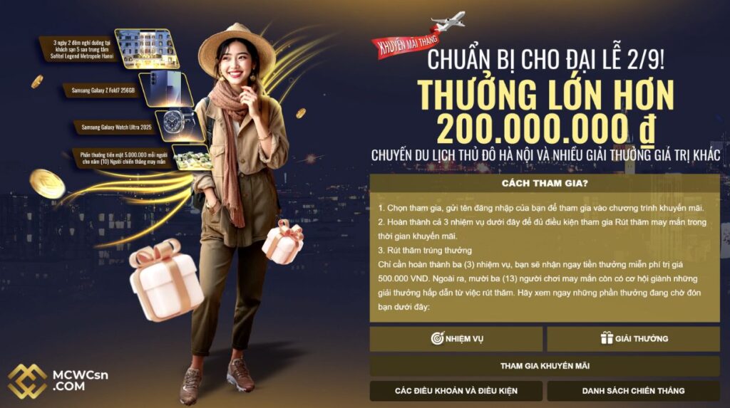 Đón Lễ 2/9 Cùng MCW - Săn Ưu Đãi Khủng, Nhận Quà Cực Đã